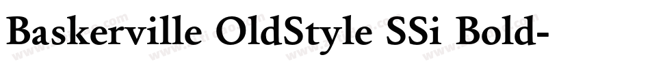 Baskerville OldStyle SSi Bold字体转换